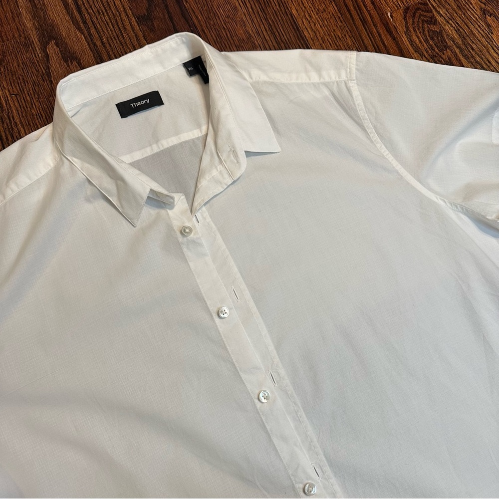 THEORY white button down shirt XXL